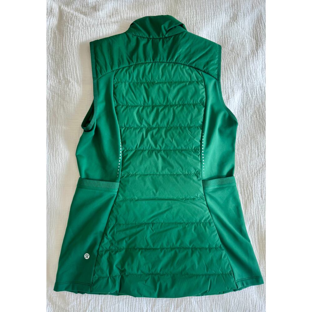 Lululemon Quilted Vest Women’s 8 Green Down For It All Everglade Athleisure - Picture 8 of 16